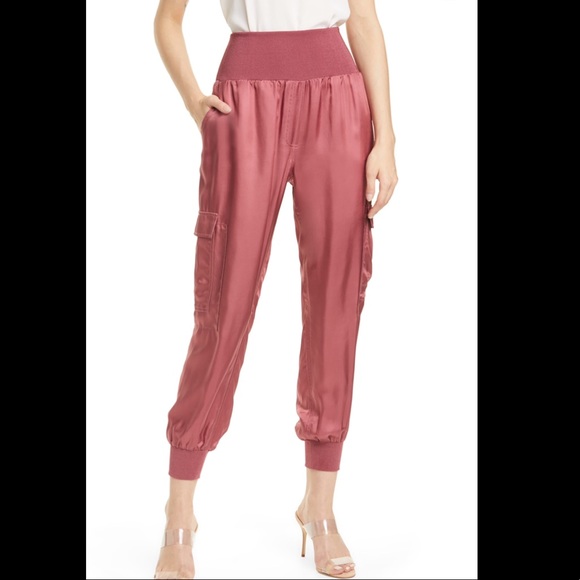 Cinq a Sept Tous Les Jours Giles satin joggers XL - Picture 7 of 7